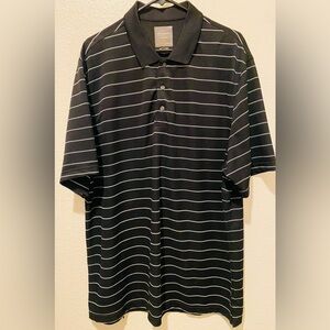 Greg Norman Collection Black Polo with White Stripes